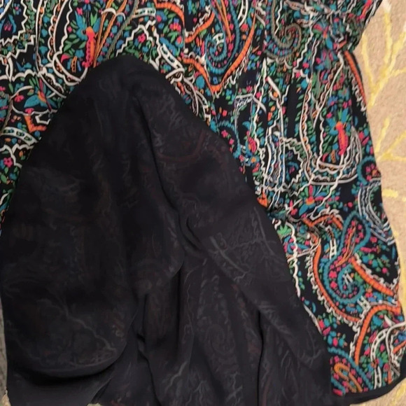 ANTHROPOLOGIE | Maeve Maplewood Blue Paisley V Neck Midi Dress Womens Size S - Picture 5 of 7